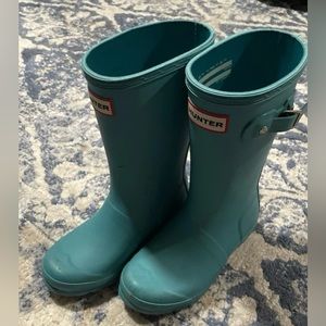 Hunter Boots- Teal -Girls size 13b/1G